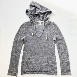 Roxy knit hoodie; marl gray